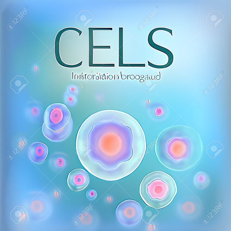 Cells illusztráció háttér. Vektor.