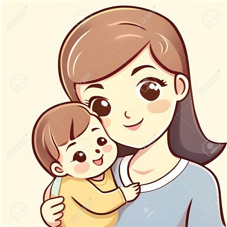 Nutrir el afecto maternal vector dichosa escenas maternas ilustración vectorial