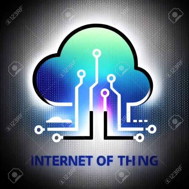 Cloud IOT tárgyak internete Icon, és a szimbólum