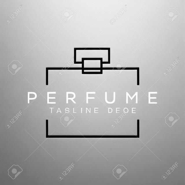 simple outline perfume logo design