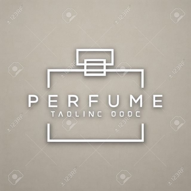 simple outline perfume logo design