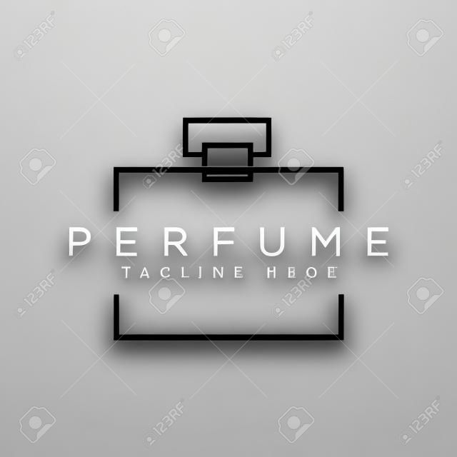 design semplice del logo del profumo di contorno