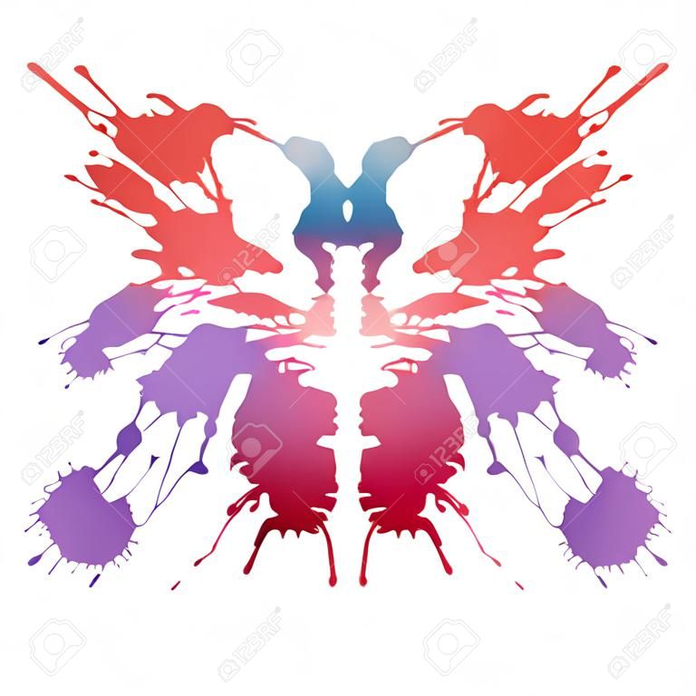 Colored rorschach test card