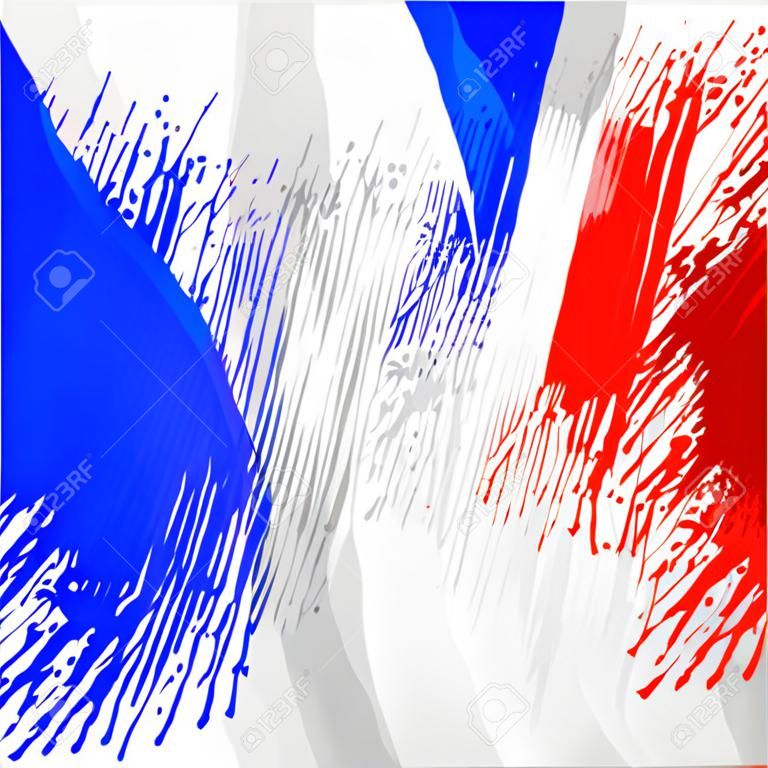 Grunge fondo en colores de la bandera francés