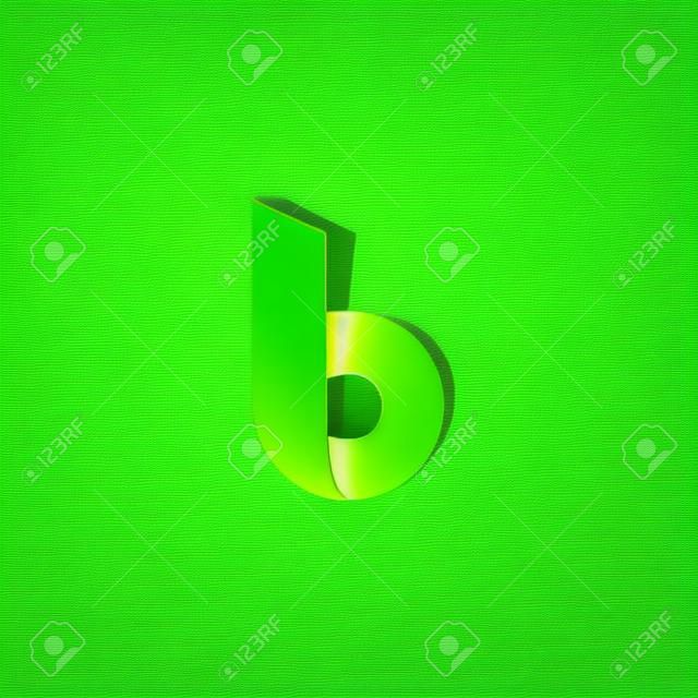 grünes Band Buchstaben b symbol Logo-Design