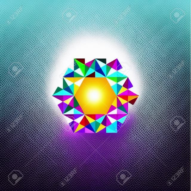 bunter Diamant funkelt abstrakter Logo-Symbolvektor