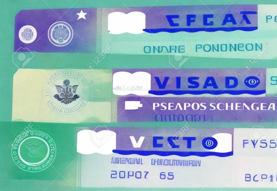 Pasaport sayfada Schengen Vizesi
