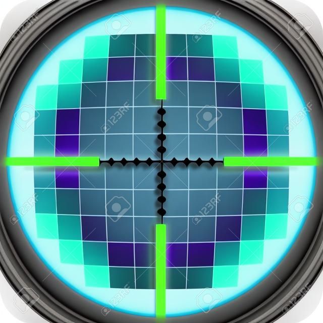 Put your text or picture behind the crosshair, crosshair or reticle