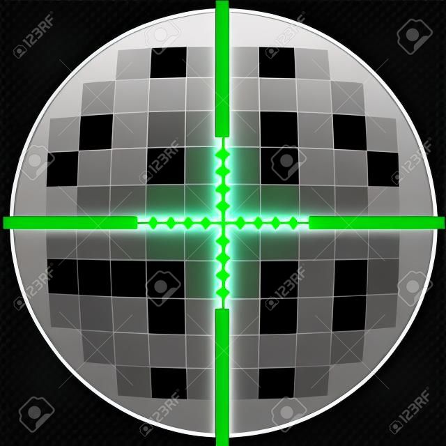 Put your text or picture behind the crosshair, crosshair or reticle