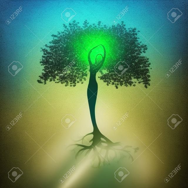 dama drzewko, połączenie z naturą