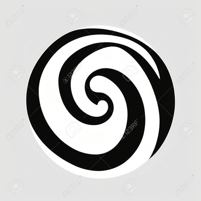 Koru, spiralny kształt oparty na srebrnym liściu paproci, symbol Maorysów