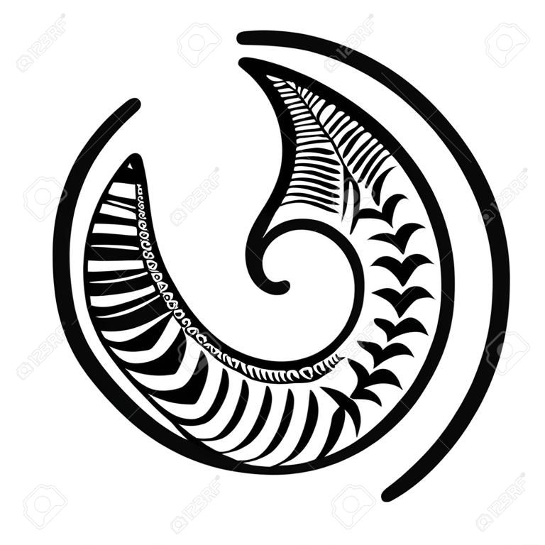 Koru. Maori symbol is a spiral shape based on silver fern frond