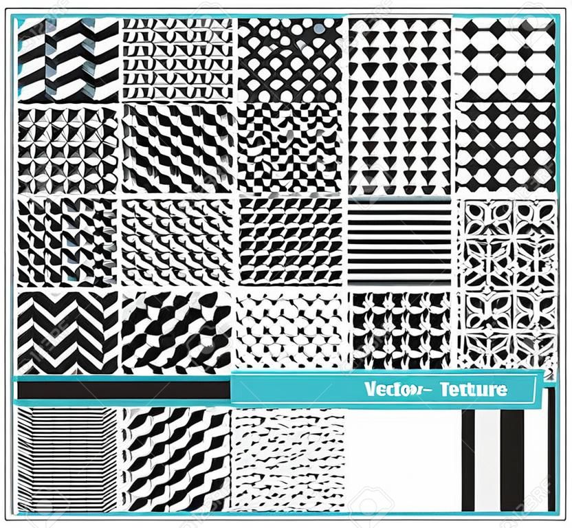20 抽象的な幾何学パターン背景のベクトルの幾何学的なテクスチャ パック。モダンなミニマルなきれいなデザイン ブランド、プレゼンテーション、web、印刷、装飾の形やフォームのコレクション。