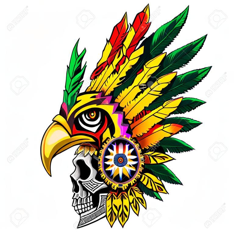 Águila Azteca del guerrero del cráneo