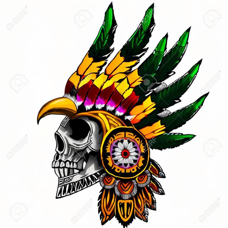 Águila Azteca del guerrero del cráneo