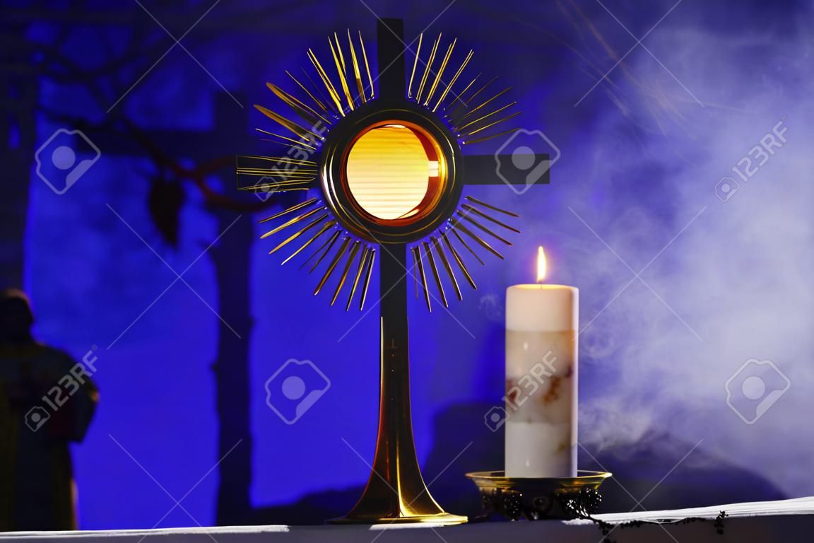 A ceremony in the church to issue the Monstrance