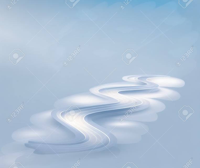 A pathway on a white background