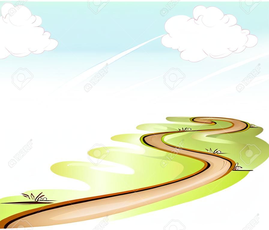 A pathway on a white background