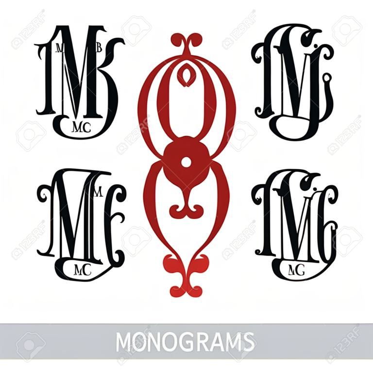 復古字母組合MA MB MC MD MJ莫爵