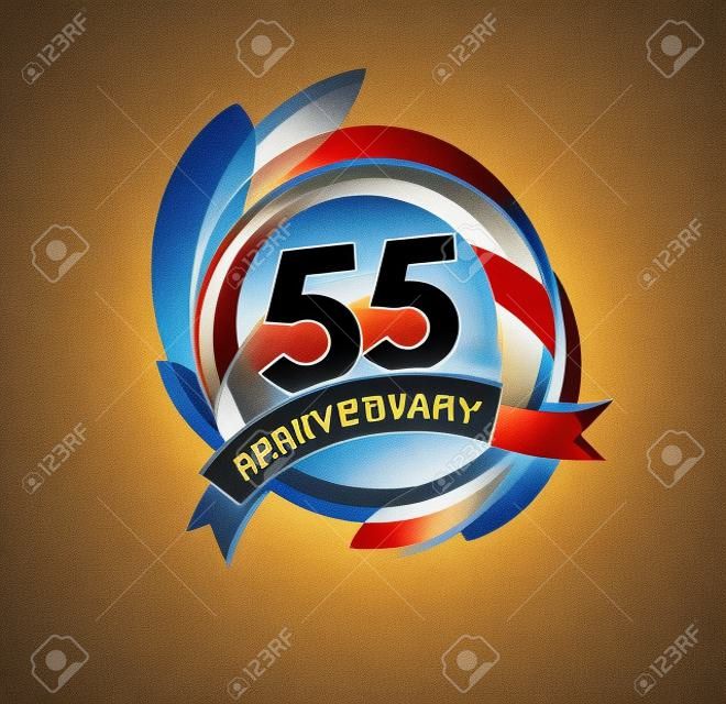 55 years anniversary logo