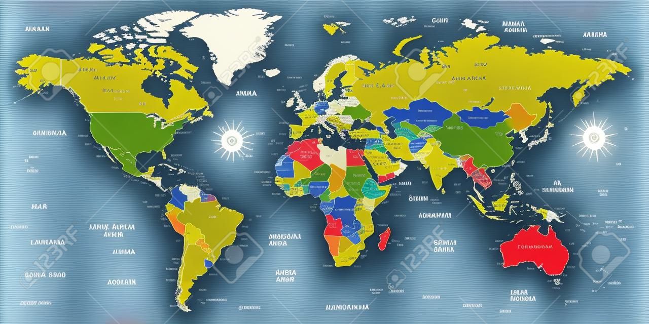 Weltkarte-Ländern