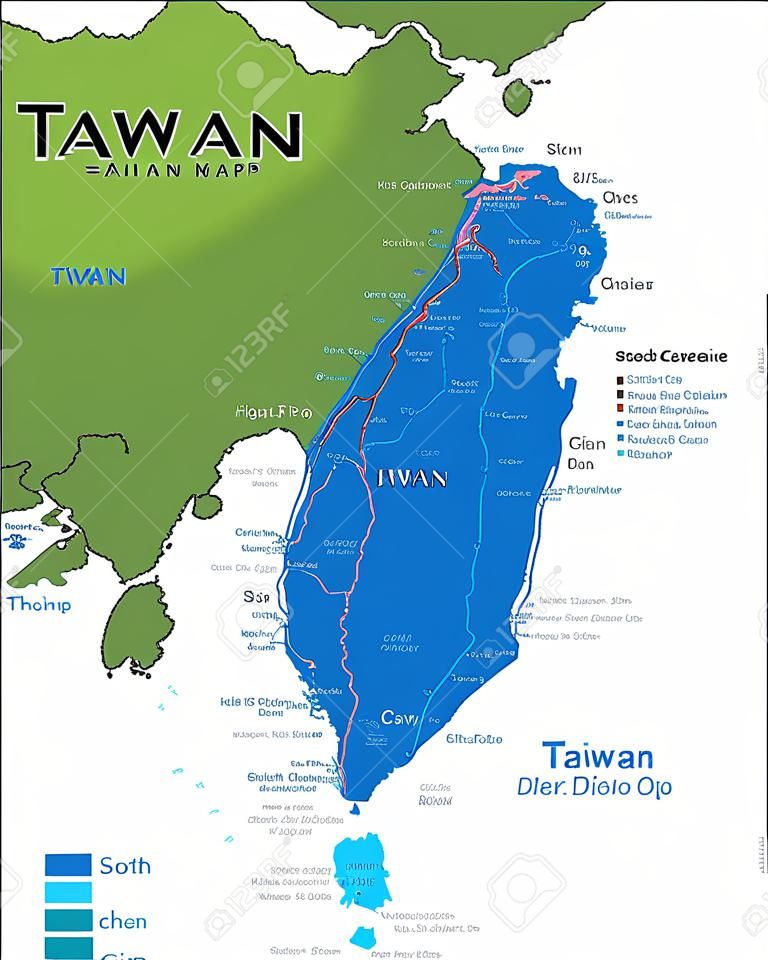 Тайвань карту