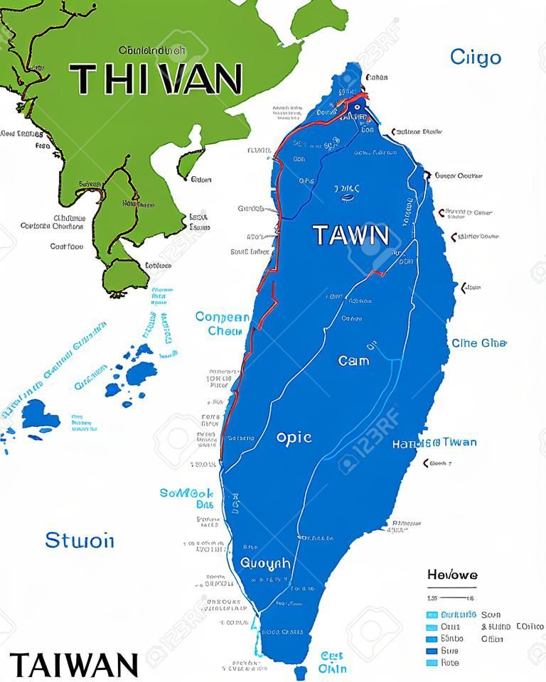 Tajwan mapę