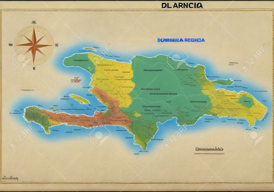 Dominican Republic and Haiti map
