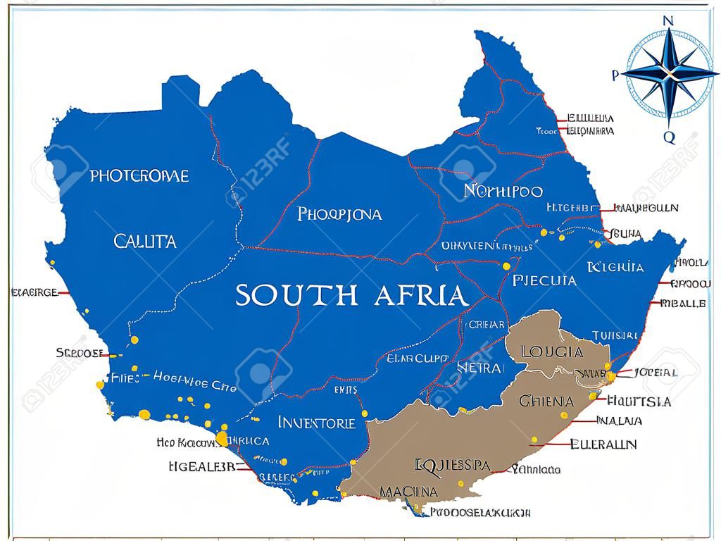 Mapa da África do Sul