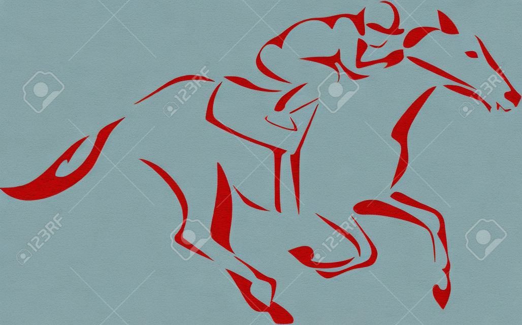 logotipo do cavalo de corrida