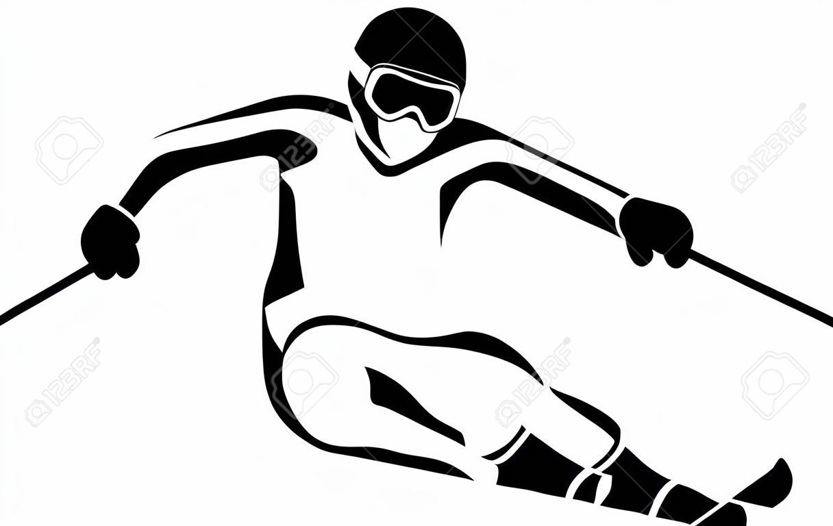 alpine skiing logo