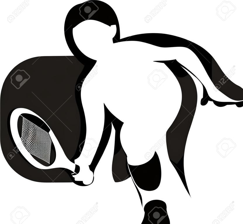 logotipo del jugador de squash