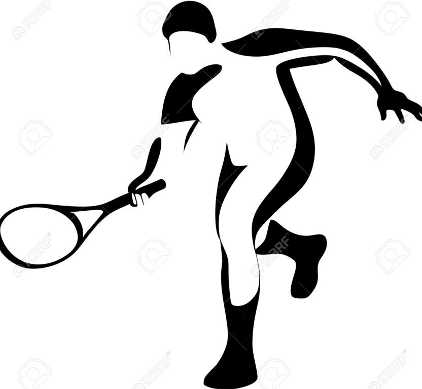 logotipo del jugador de squash