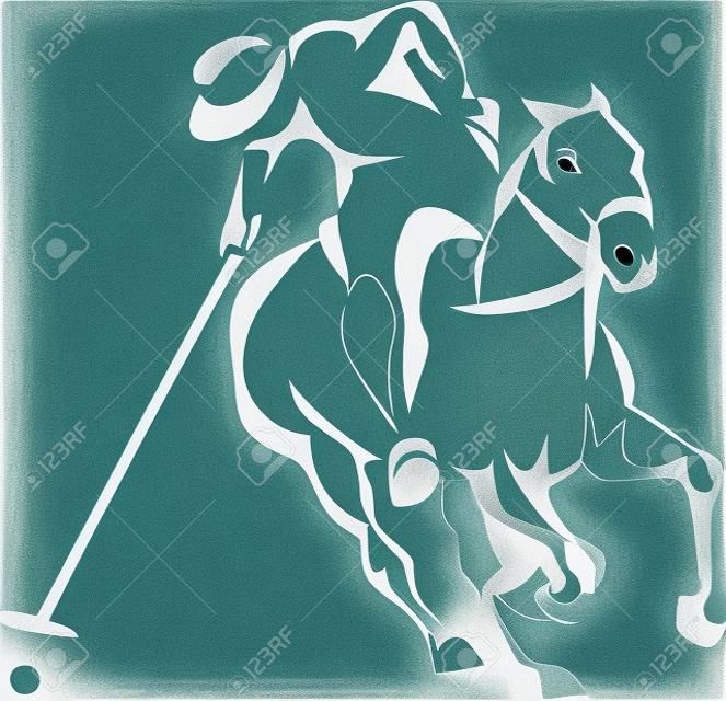 Horse polo player