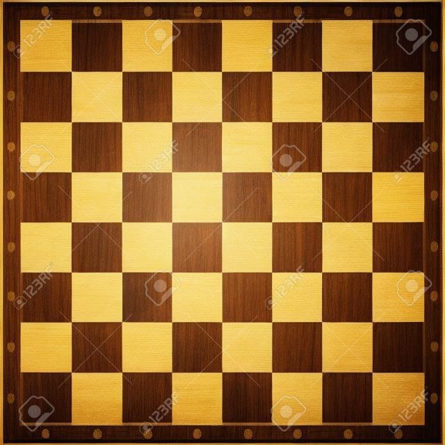 Schachbrett. Hintergrund für Schachspiel mit Holzstruktur.
