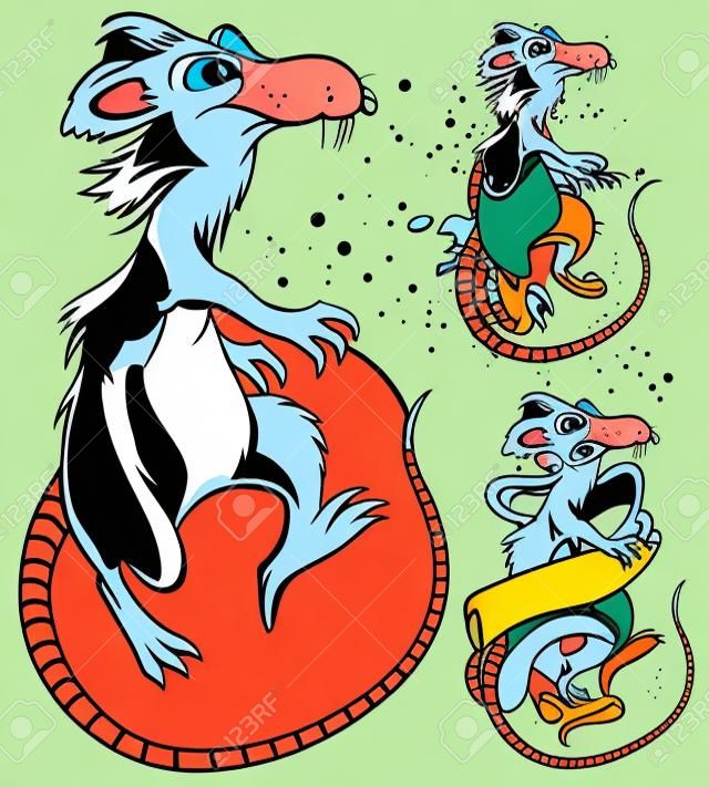 Vektor lustige Cartoons Ratte für Dekoration und design