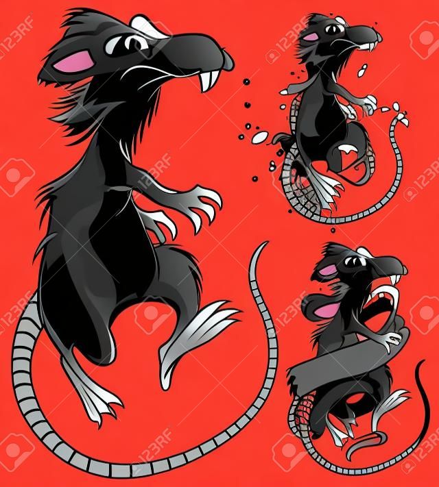 Rat Vecteur drôle de bande dessinée pour la décoration et du design