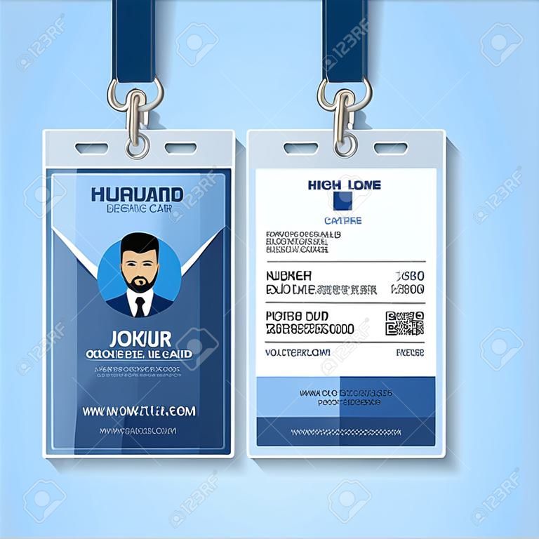 Blue Employee ID kaart ontwerp sjabloon