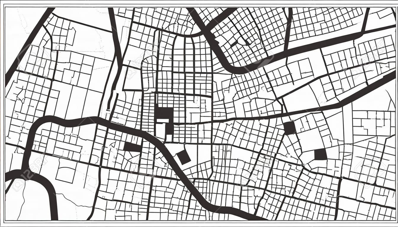Padua Italy City Map in Black and White Color in Retro Style. Outline Map. Vector Illustration.