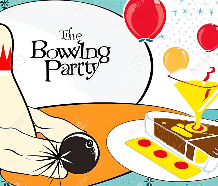 Niños o adultos cumpleaños de Bowling partido o equipo partido invitación