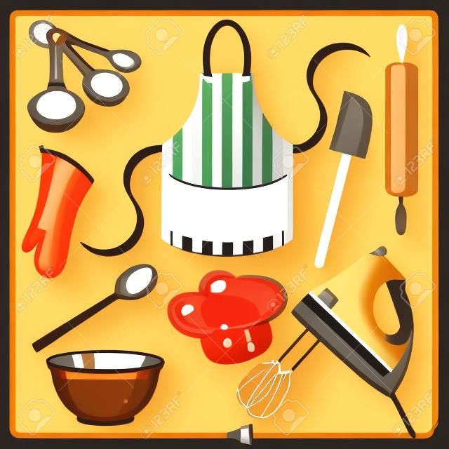 Baking icons and elements