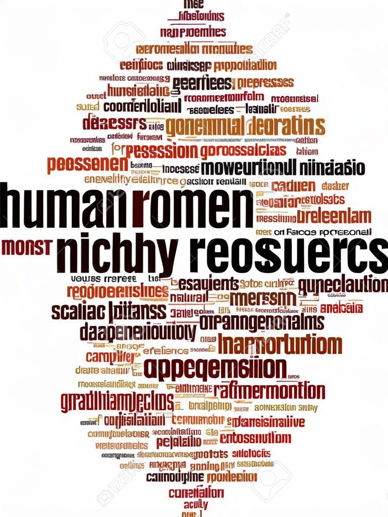 Human Resources Wort Cloud-Konzept. Vektor-Illustration