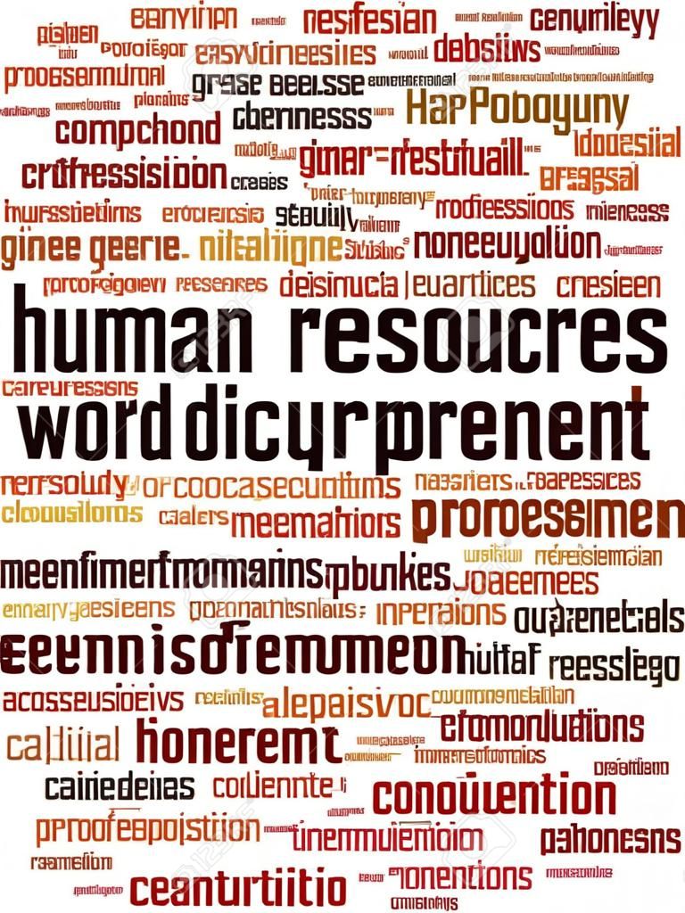 Human Resources word cloud concept. Vector illustratie