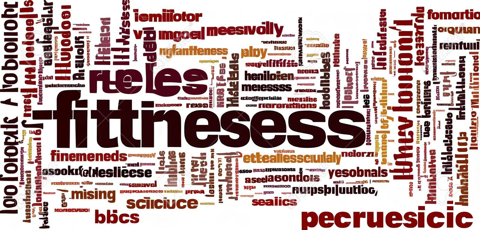 Fitness word cloud concept. 
