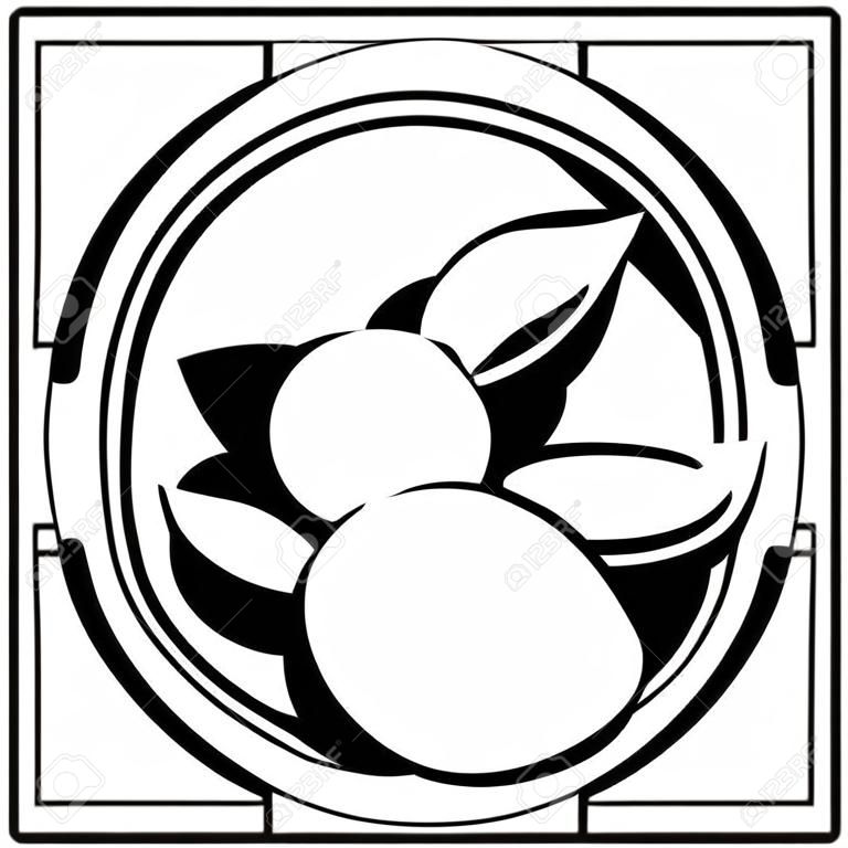 Soy free black monochrome symbol icon on white background. Food product badge vector illustration.