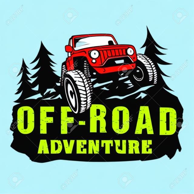 car Adventure off road logo vector
