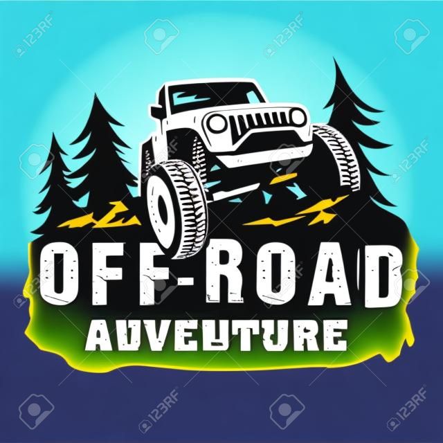 car Adventure off road logo vector