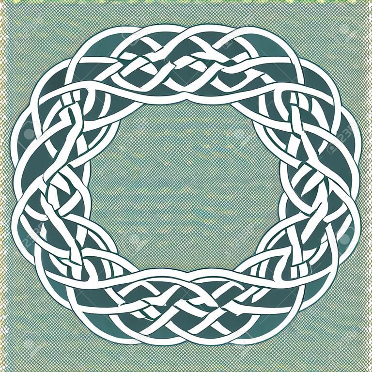 Celtic Scandinavian design. Round braided pattern in ancient Celtic style