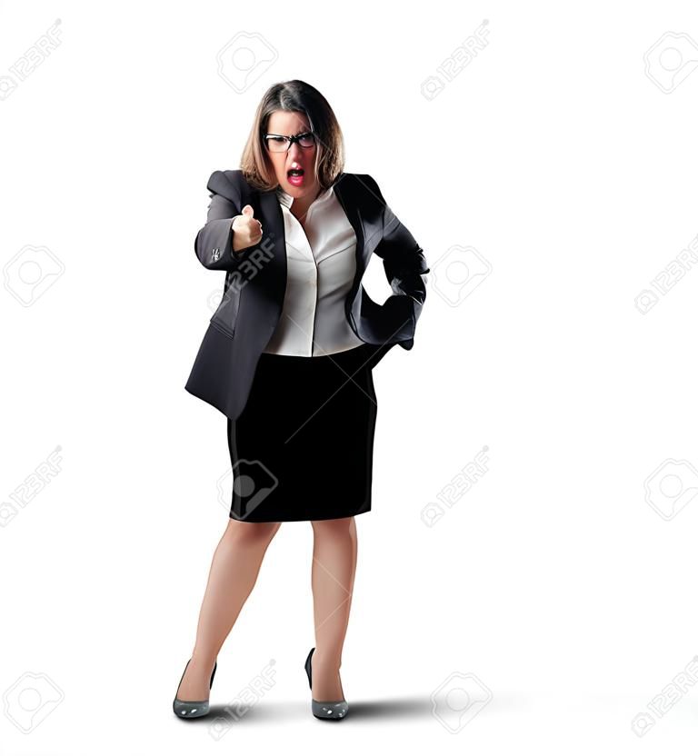 Angry businesswoman 