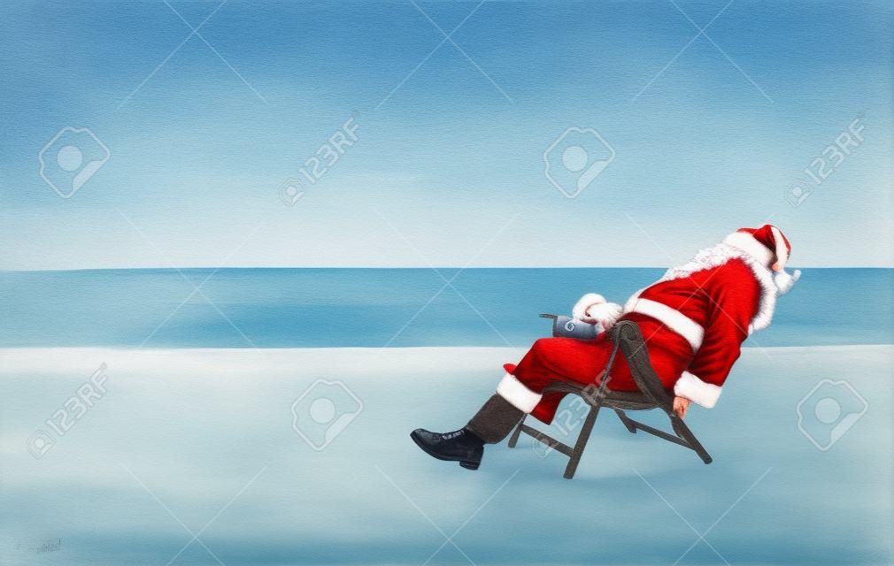 Santa at the seaside